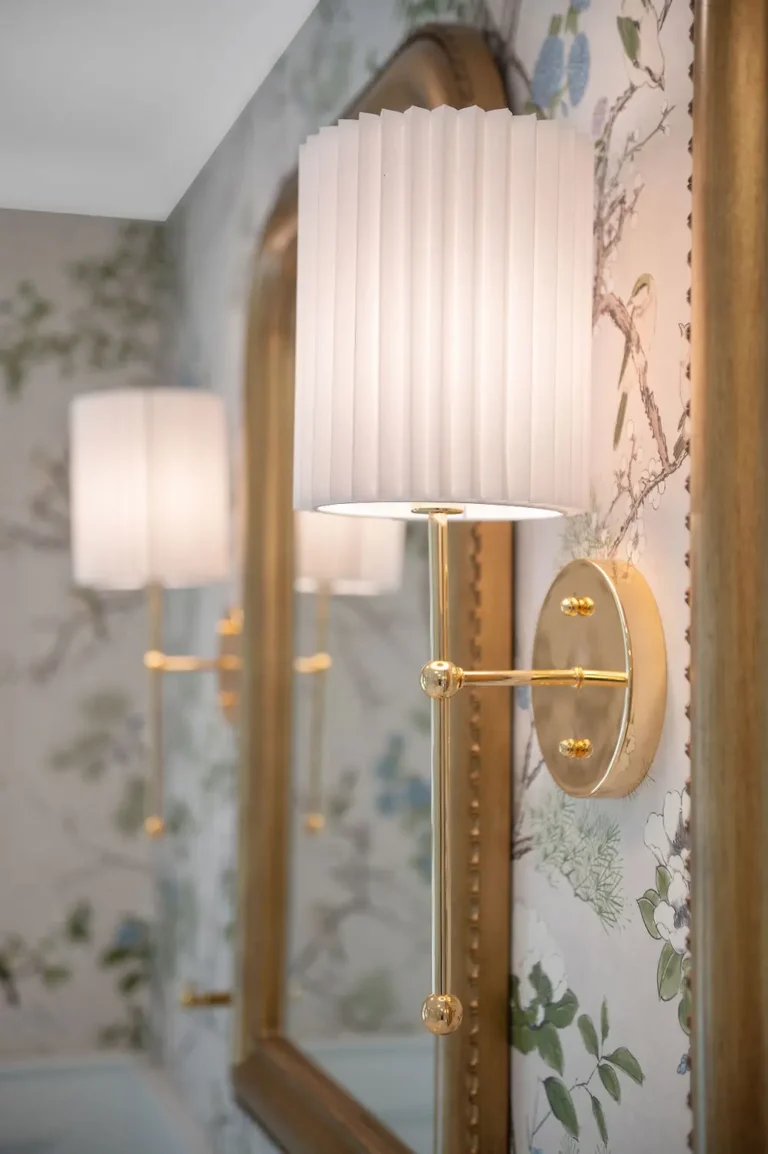 Brass scone lighting