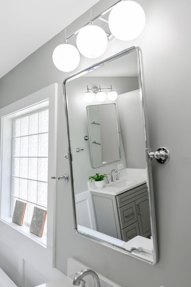 Modern globe vanity light