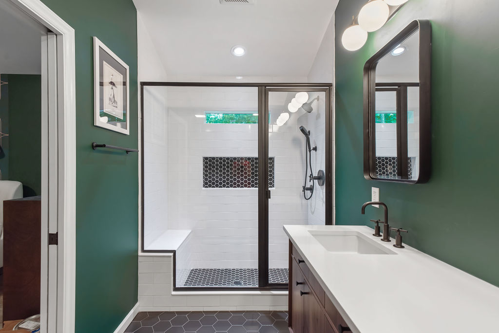 Shower and vanity