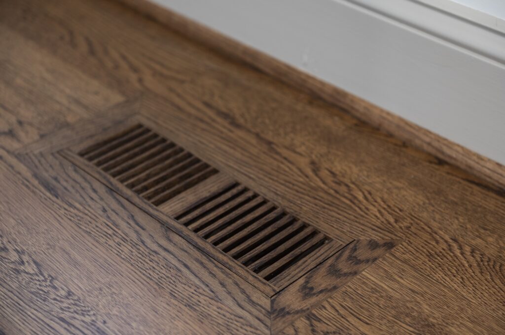 Hardwood floor register