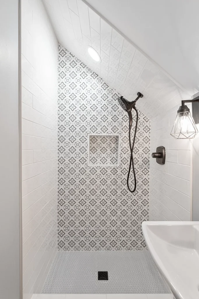 shower in attic