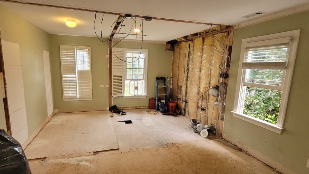 Bathroom before construction