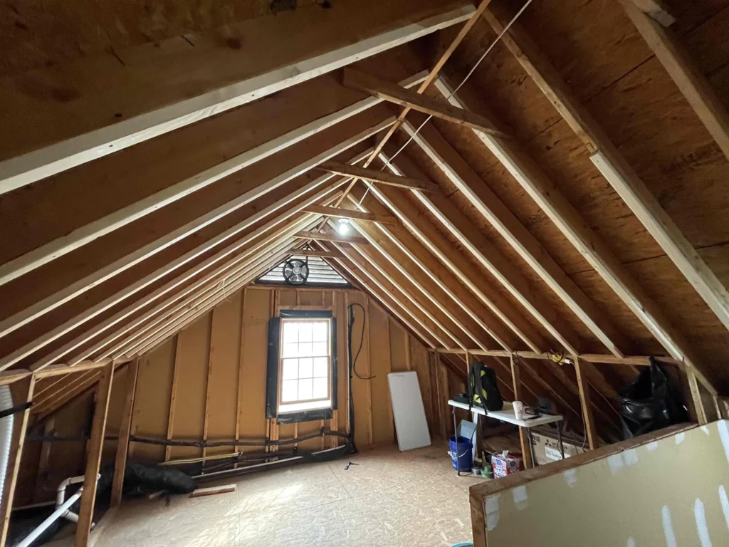 unfinished attic
