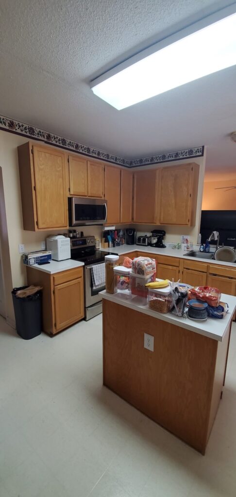 kitchen before repair