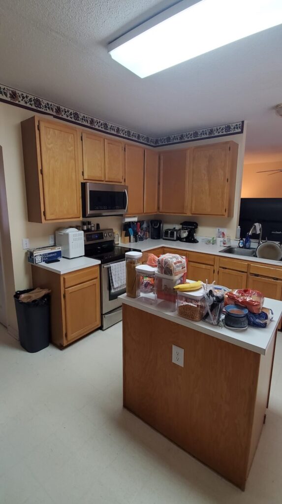 kitchen before repair