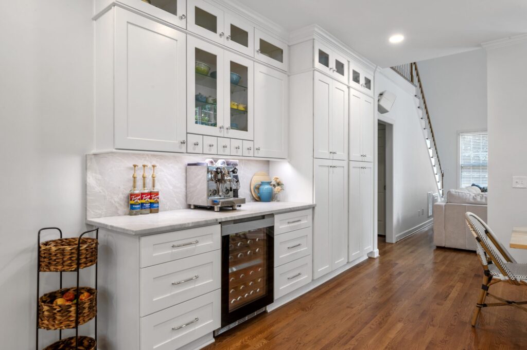 Coffee bar in home kitchen
