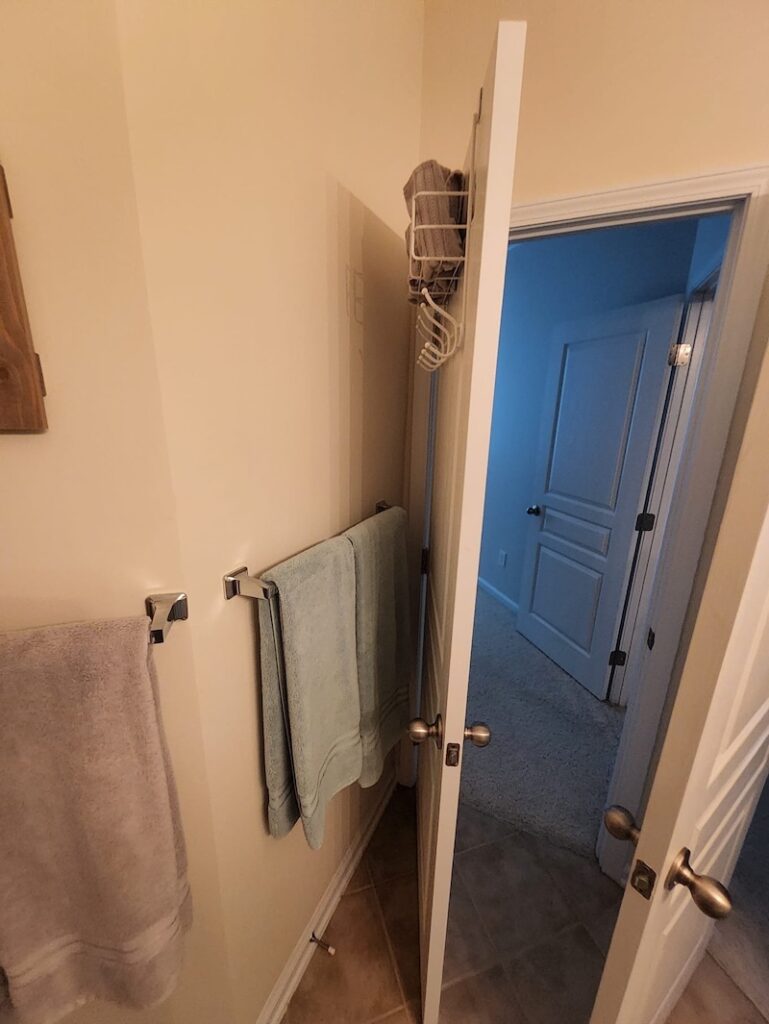 No storage behind door