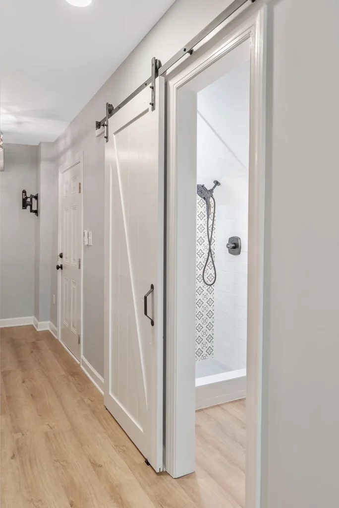 finished attic barn doors