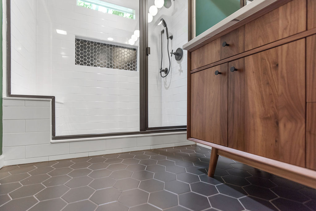 Vanity and flooring detail