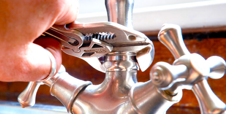 Wrench on faucet