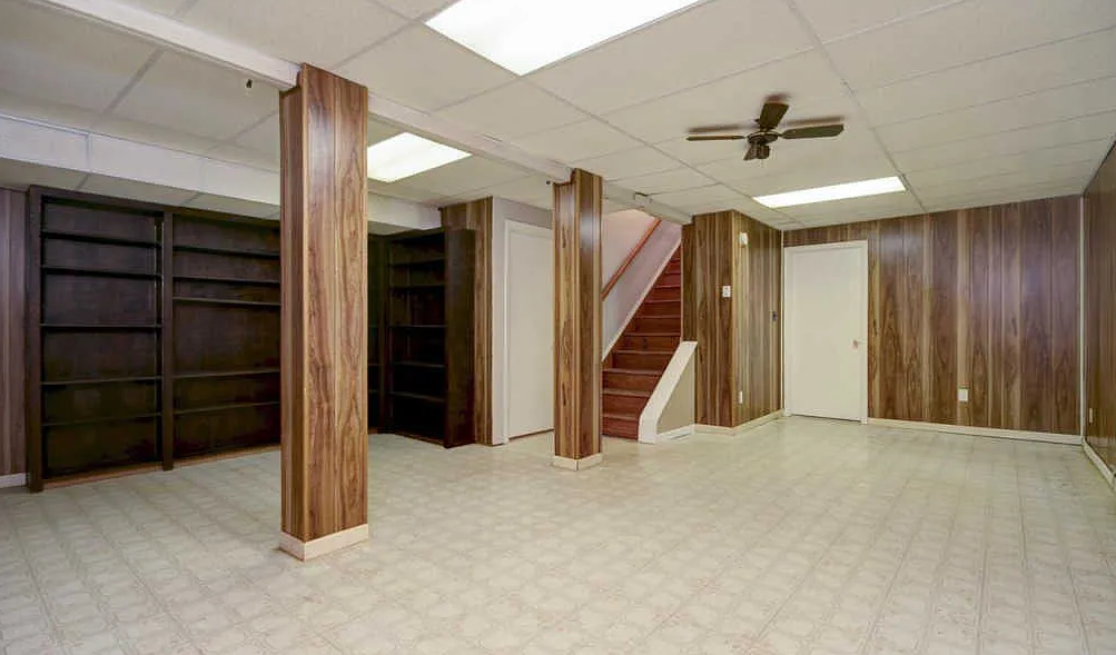 basement before remodeling
