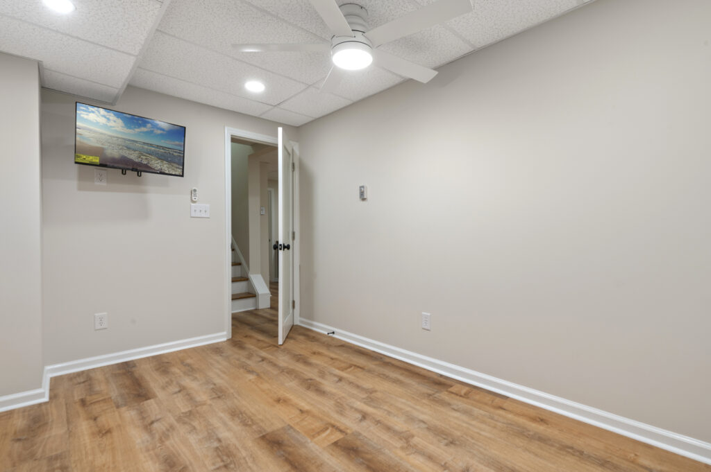 Finished office space in basement