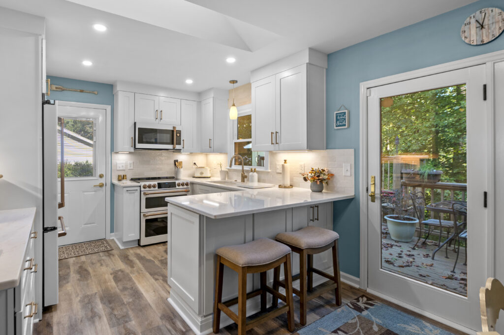 Zoomed out view of kitchen after remodel