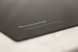 Close up image of an induction cooktop